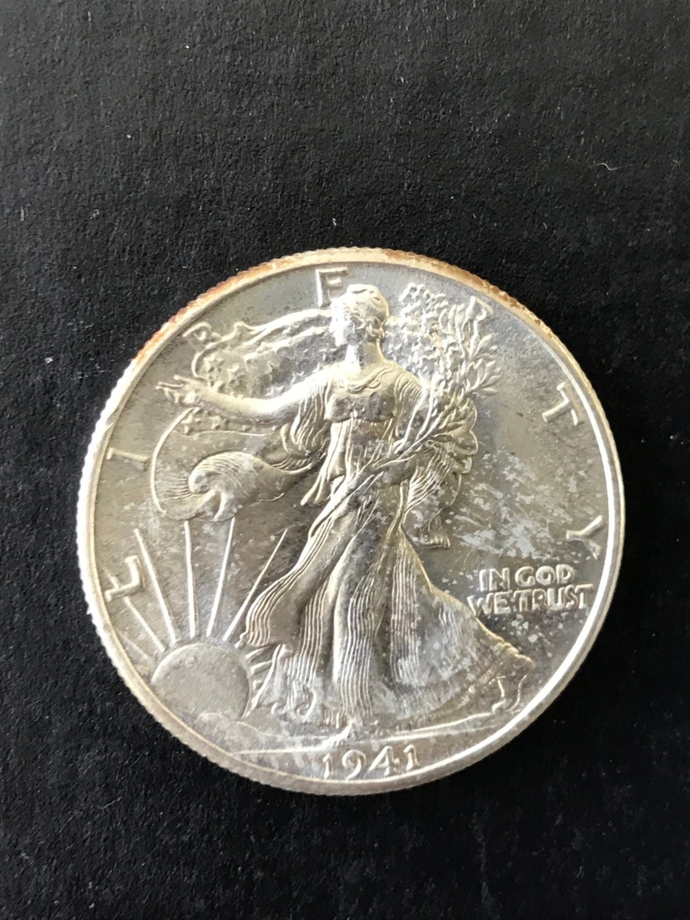 1941 P Walking Liberty Half Dollar, Uncirculated, Possible Low-Mid Mint State